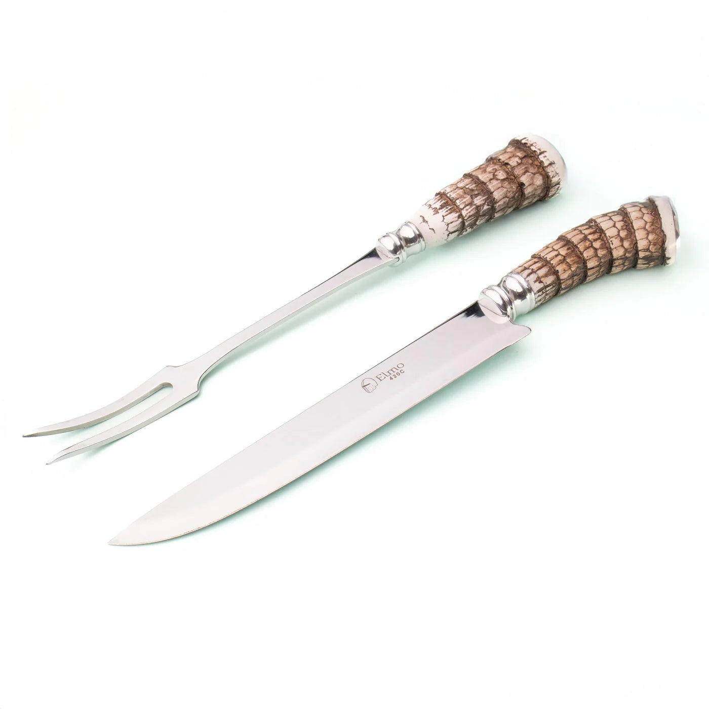 AL 8" Knife & Fork Set – Armadillo Tail Handle