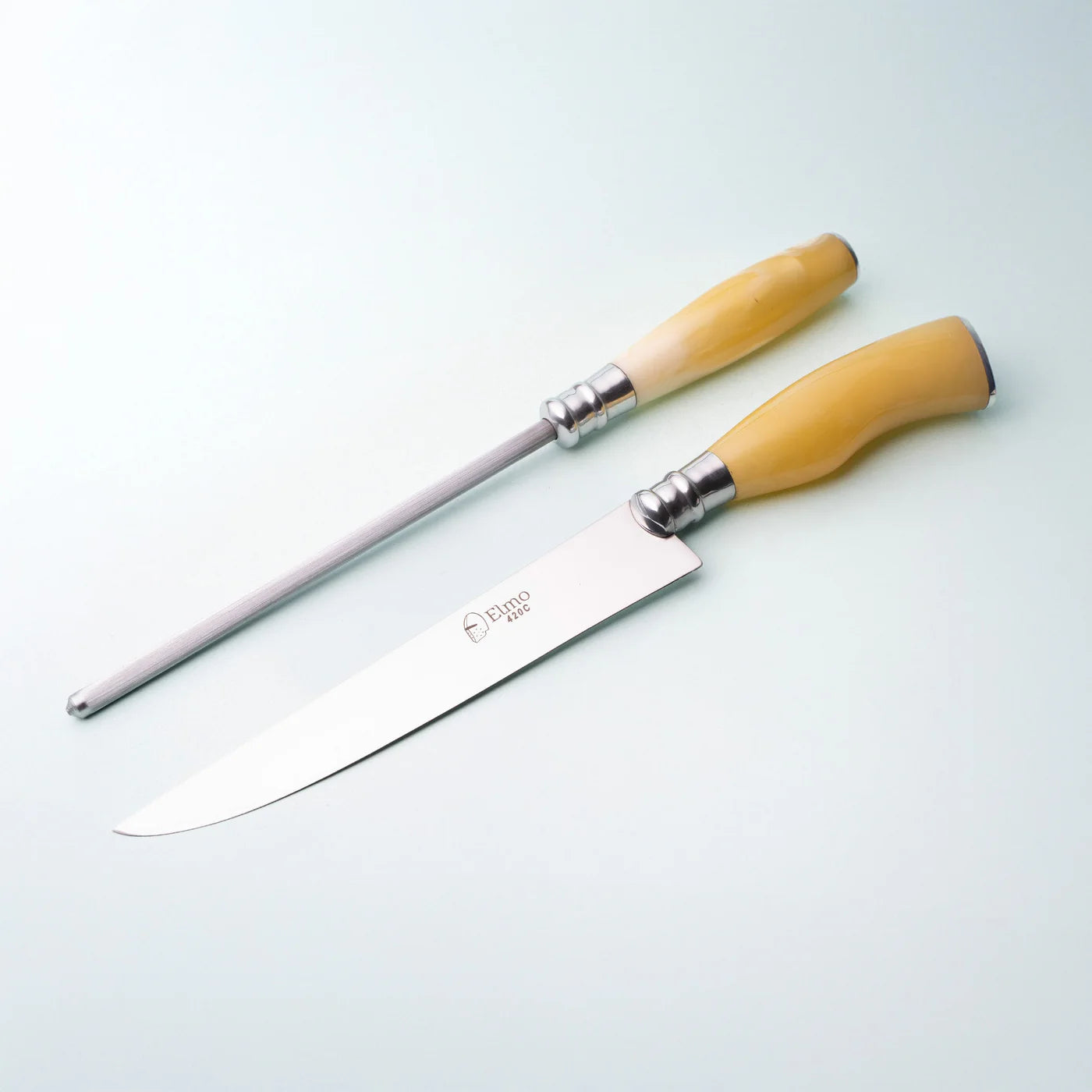 AL Knife & Honing Steel Set – Bone Handle