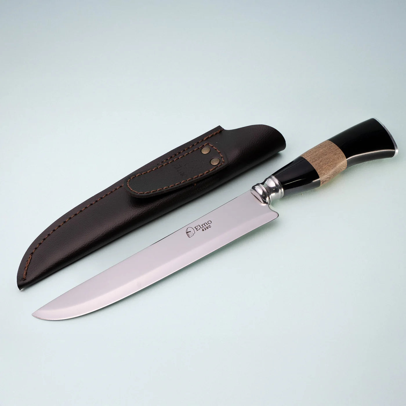 Elmo AL 7" Horn & Wood Handle Knife