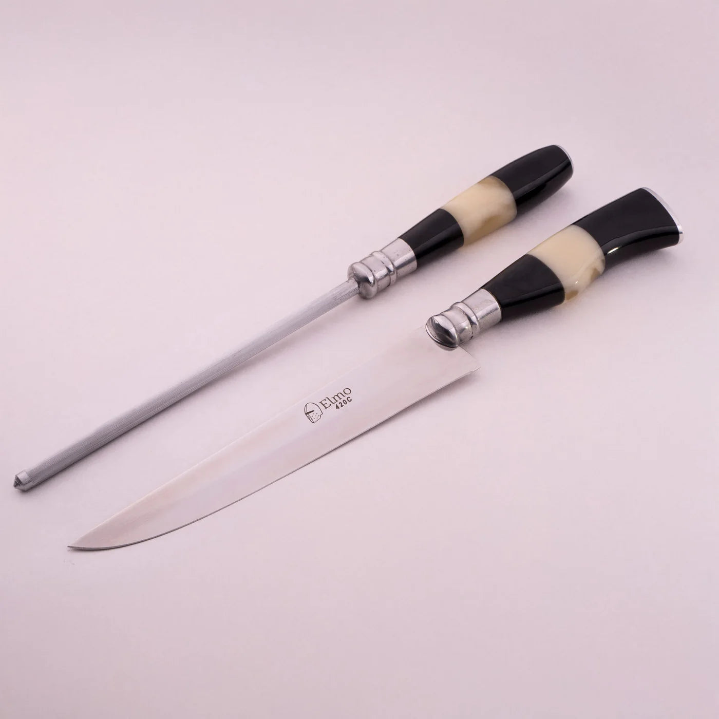 AL Knife & Honing Steel Set – Bone & Horn Handle
