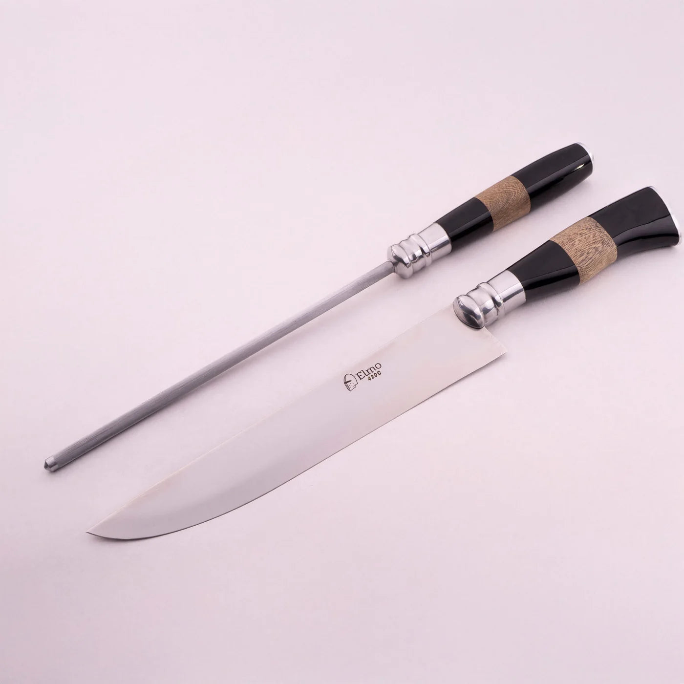 AL Knife & Honing Steel Set – Horn & Wood Handle