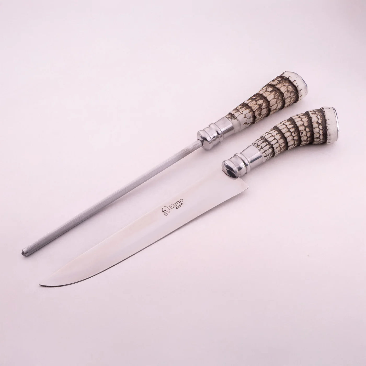 AL Knife & Honing Steel Set – Armadillo Tail Handle