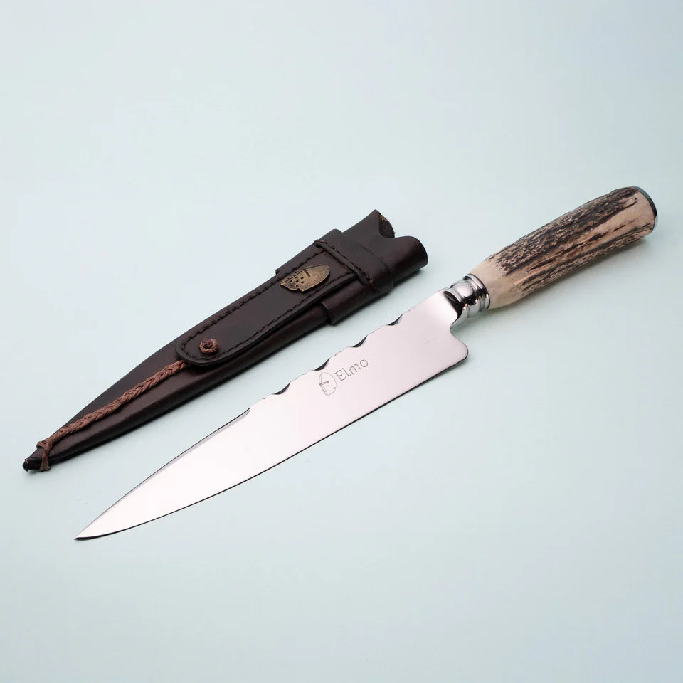 Forged 8" Stag Handle Knife